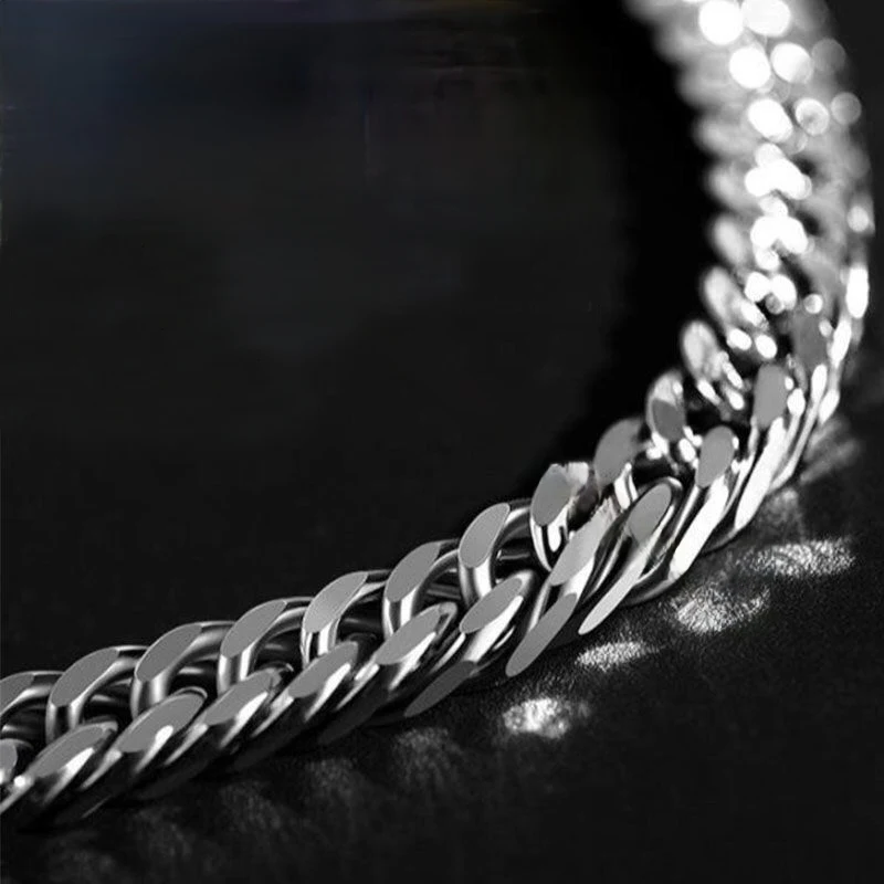 EDC ผู้ชายไทเทเนียมเหล็กสร้อยคอแฟชั่น Punk เครื่องประดับ Byzantine Boy Gadgets คิวบาสไตล์ Cool ผู้หญิงสาวของขวัญ
