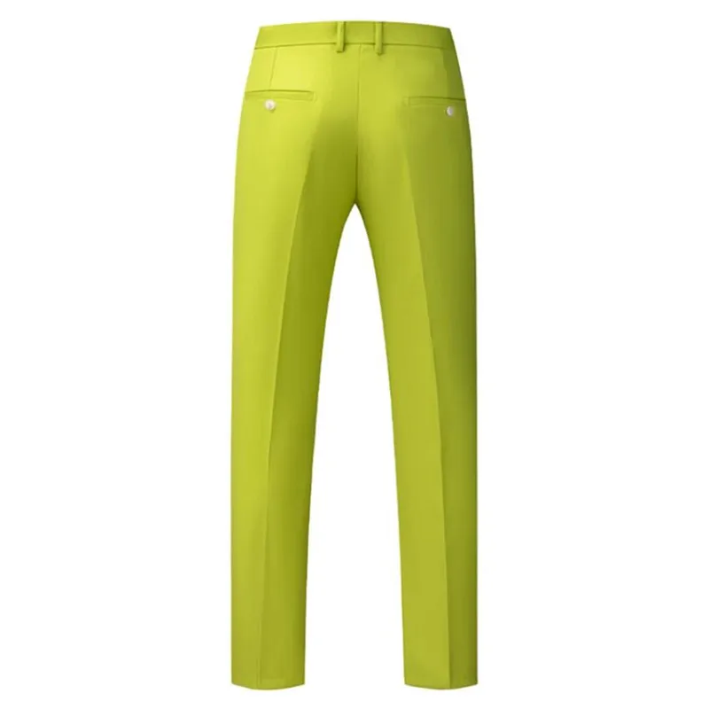 กางเกงผู้ชายทรงสลิมฟิต celana setelan สีดำ/แดง/รอยัลบลูสำหรับงานแต่งงานสำนักงานสำนักงาน