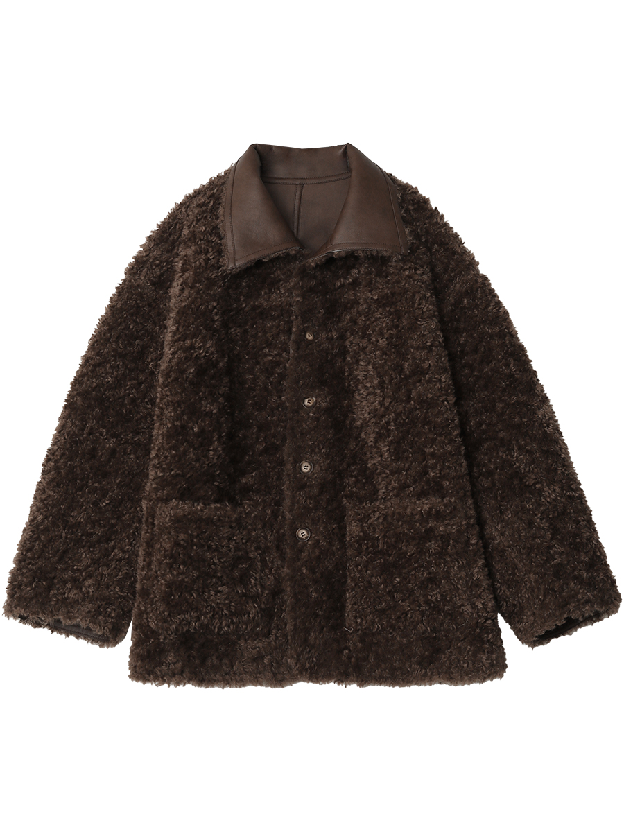 CHIC VEN Damen-Jackenmantel aus Kunstleder, locker, lässig, wendbar, mittellang, Mantel, Retro-Damen-Oberbekleidung, Herbst und Winter