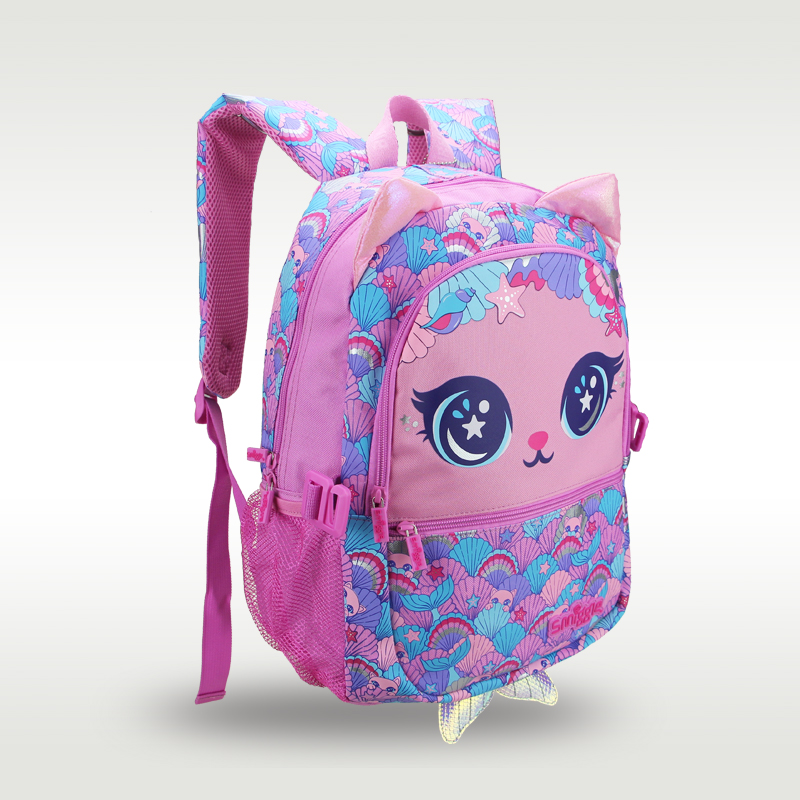 子供のためのオリジナルのランドセル,女の子のための透明なバッグ,ピンクのシェル,猫,カワイイ学習,文房具,エストラリア,smiggle,16インチ