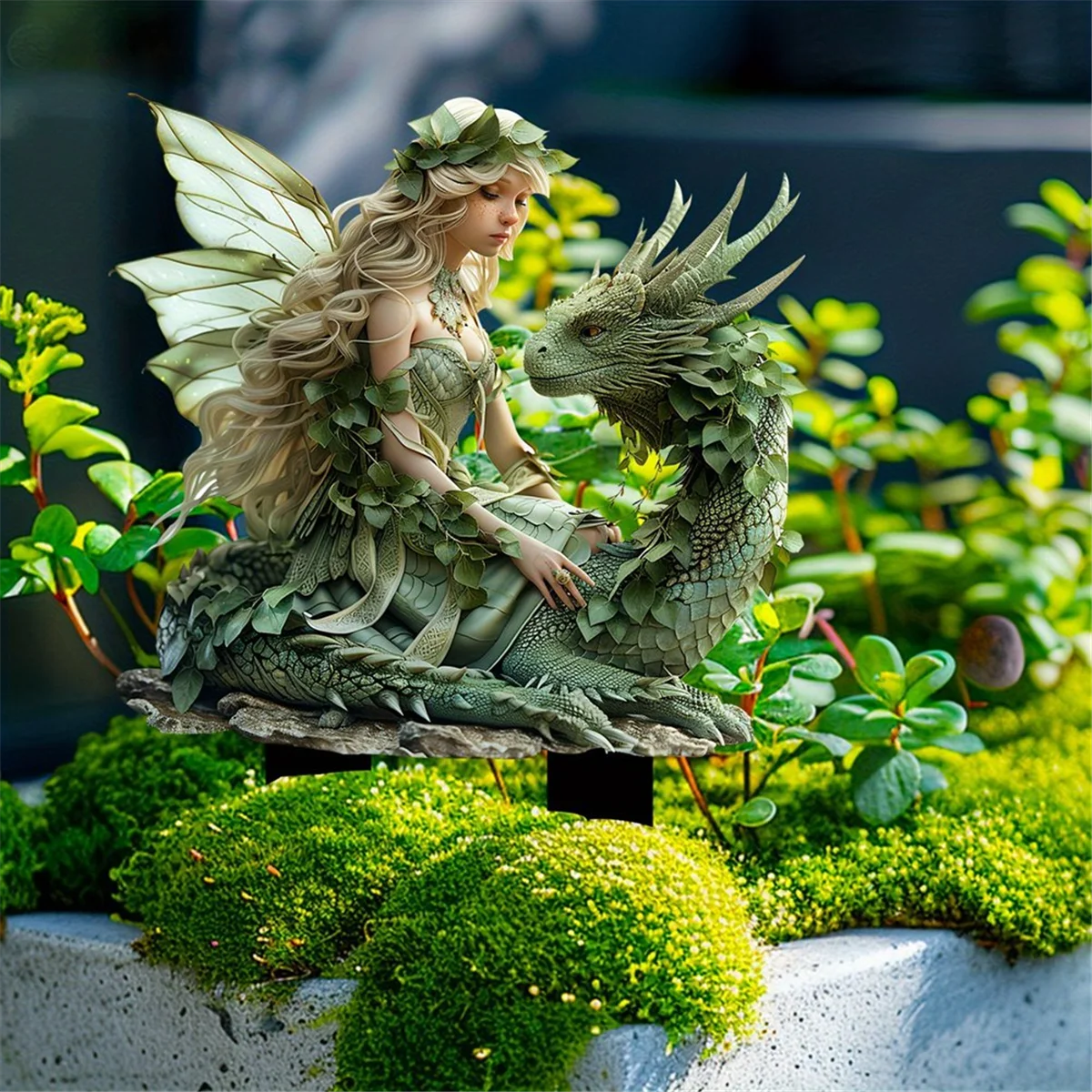 A72P Bohemian Fairy ดอกไม้หม้อตกแต่ง,2D อะคริลิคสวนใส่หม้ออุปกรณ์เสริม,พืชขนาดใหญ่ Figurine