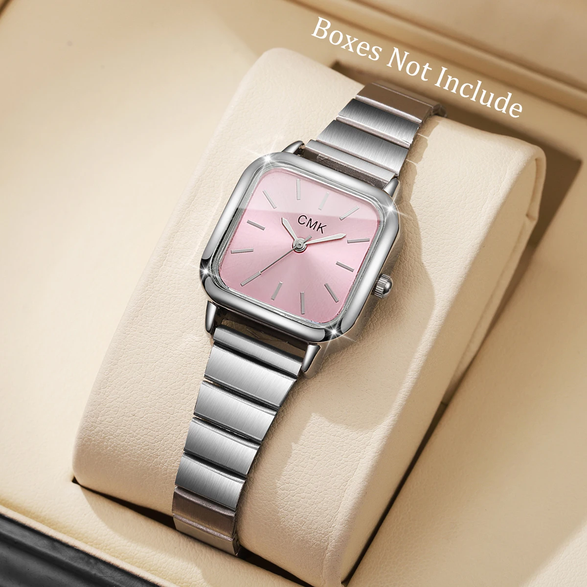 Moda praça relógios femininos de luxo ultra-fino cinta senhoras relógio de pulso de quartzo para senhoras reloj mujer (sem caixa)