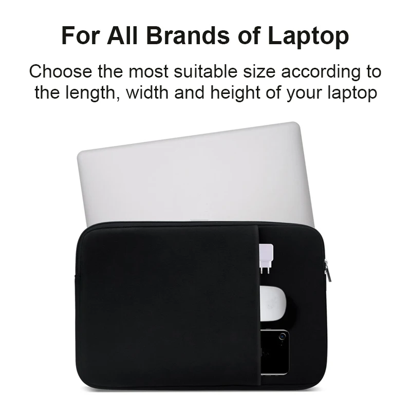 Bolsa para laptop 13 14 15.6 polegadas capa de computador para macbook air 13.3 capa xiaomi lenovo dell asus huawei hp bolsa protetora