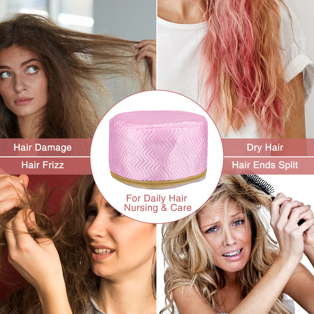 Tratamento Térmico Cap Cabelo para Mulheres, Aquecimento Steamer, Nutritivo Cuidados Acessórios, Capas para Casa, Spa, Salon Styling Secador