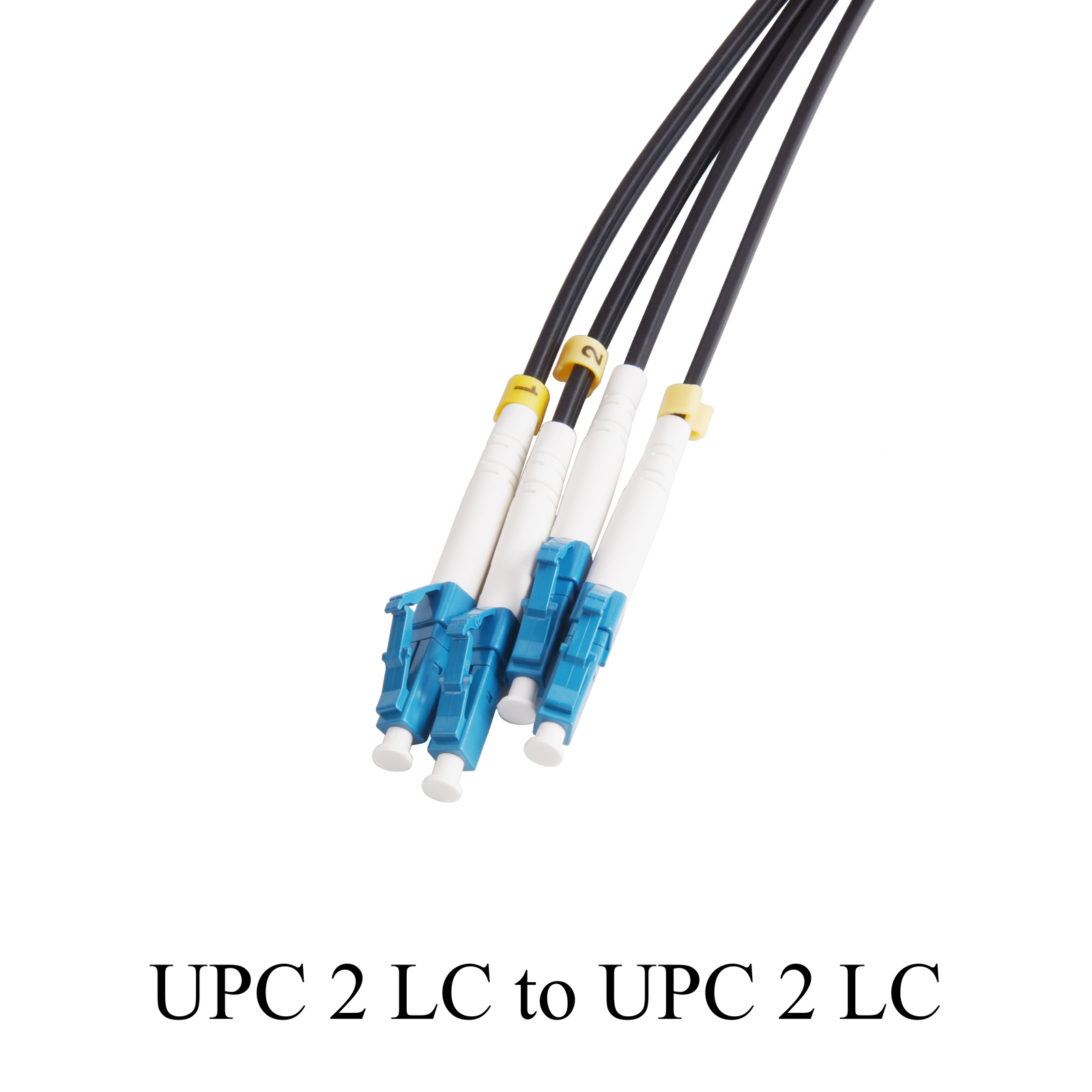 UPC 2 LC auf 2 LC Glasfaserkabel Singlemode 2-adriges optisches Verlängerungskabel für den Außenbereich, Konvertierungspatchkabel 10 m/20 m/30 m/50 m/80 m/100 m