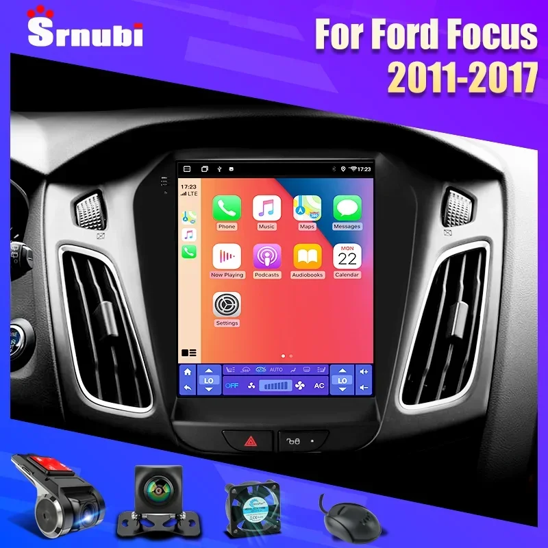 Автомагнитола на Android 12 для Ford Focus Mk3 2011-2017, мультимедийный плеер, 2Din, навигация, стереосистема Carplay, динамики 9,7 дюйма, аудио