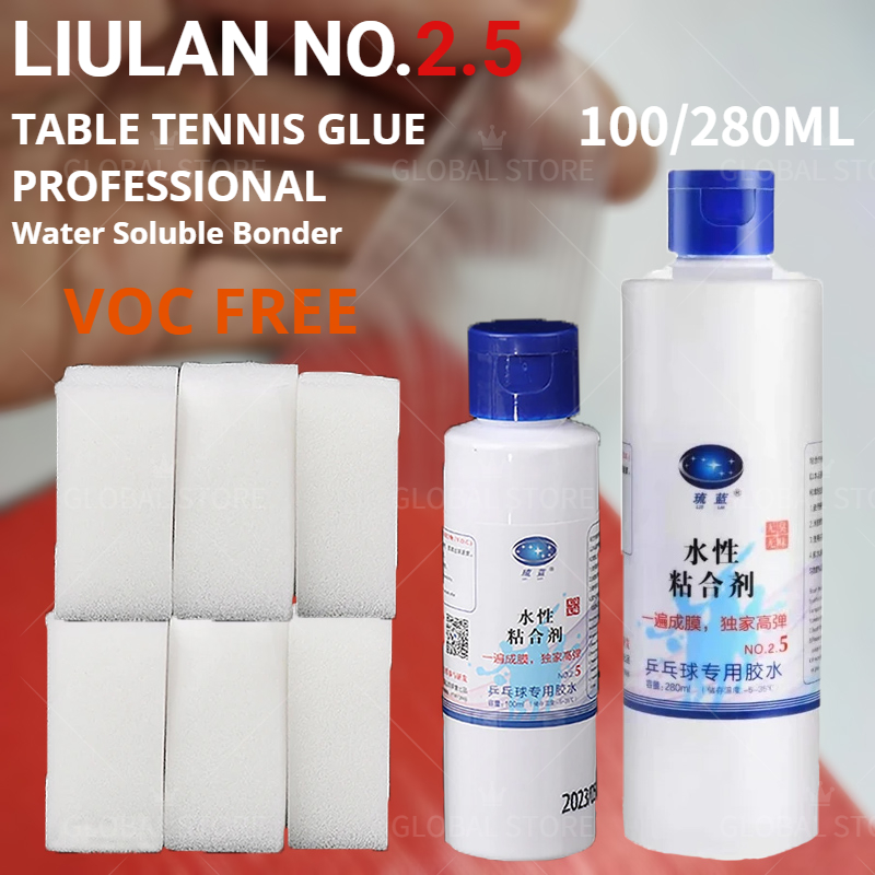 Liulan-卓球ラケット用防水接着剤、ピンポンアクセサリー、ittf承認済み、NO-V.O.C、100 ml、280ml