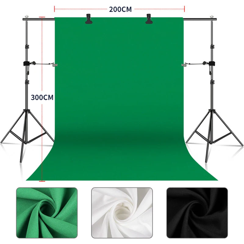 Fotografie-Hintergründe, grün/weiß/schwarz/grauer Musselin, Baumwolle, grüner Bildschirm, Chromakey-Fotohintergrund, Tuch für Fotoshooting-Requisiten
