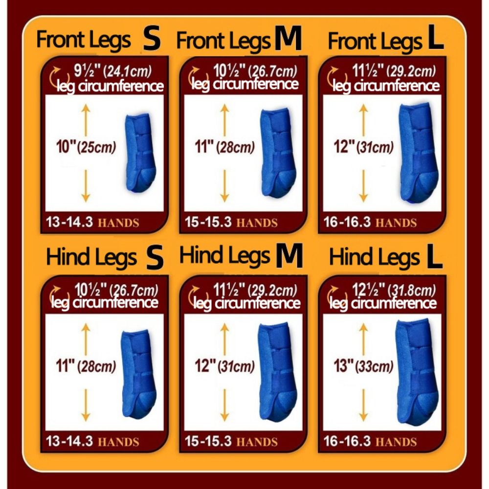 Conjunto de botas esportivas de cavalo coloridas, 4 tamanhos, 3 tamanhos, botas de escovação de medicina duráveis, fáceis de usar, respiráveis, envoltórios para pernas de cavalo
