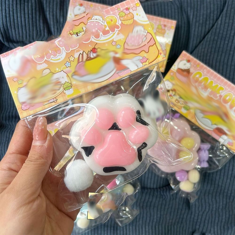 Mochi Taba Squishy NEW Fidget Toy Anti-stress Mini Kawaii Cat Paw TPR Small Cat Paw Cute Pink Cat Foot Pinch Decompression Toy