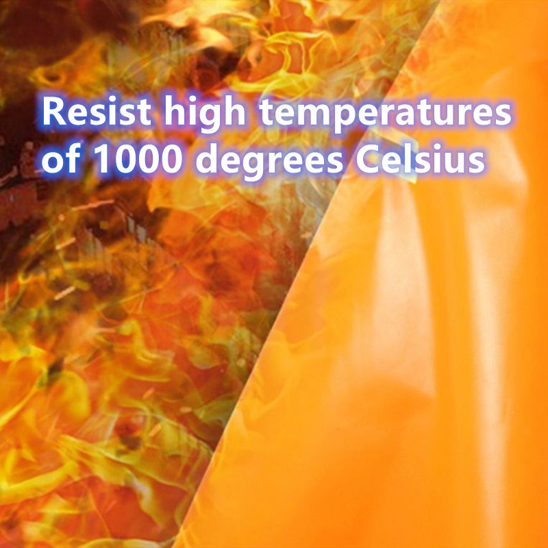 1.6*1.2M Fire Cloak ไฟเบอร์กลาส + ซิลิโคนสารหน่วงไฟผ้าห่มฉุกเฉิน Escape Survival เสื้อผ้า Secruity Protection