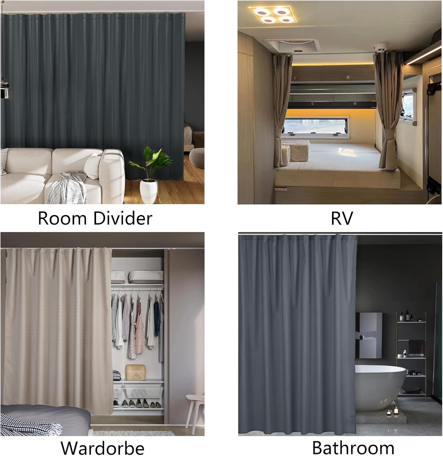 - Riel de cortina adhesivo para montaje en techo o pared, divisor de habitación, barra de cortina autoadhesiva, sin taladro, tor