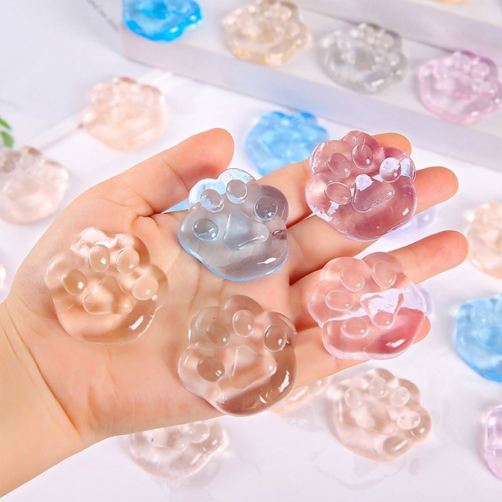 ของเล่นบีบคลายเครียดแบบใสขนาดเล็กของเล่นสำหรับฝึกประสาทสัมผัสที่เหมือนจริงของเล่นกรงเล็บแมว
