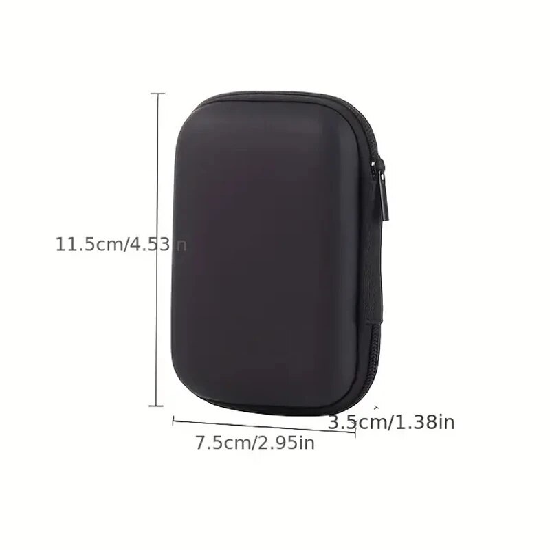 1 pc saco de armazenamento de cartão portátil, cubo de embalagem de cabo de dados, saco de armazenamento de fone de ouvido à prova dwaterproof água, caso protetor eva para viagens