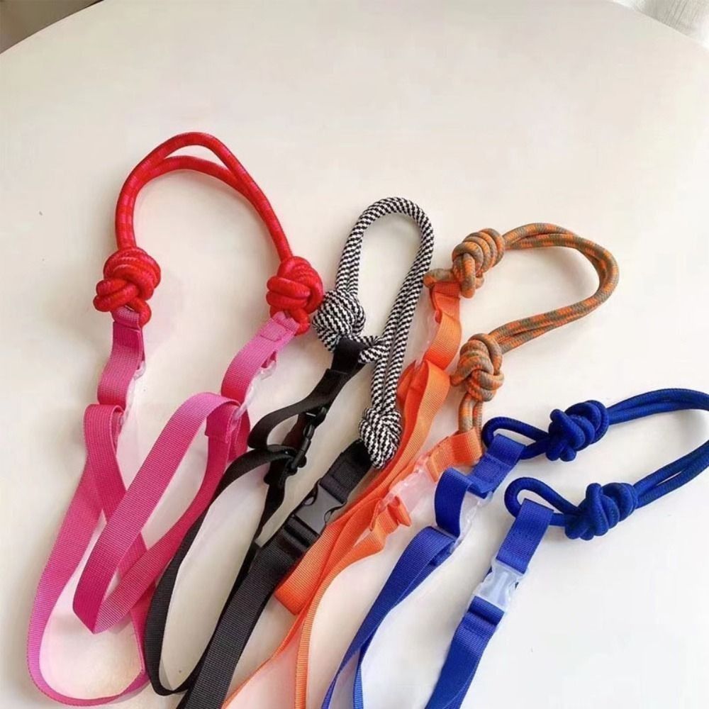 Saco pequeno de malha cinto de extensão saco de pulso colorido puxar botão caso alça de ombro saco de moda coreana