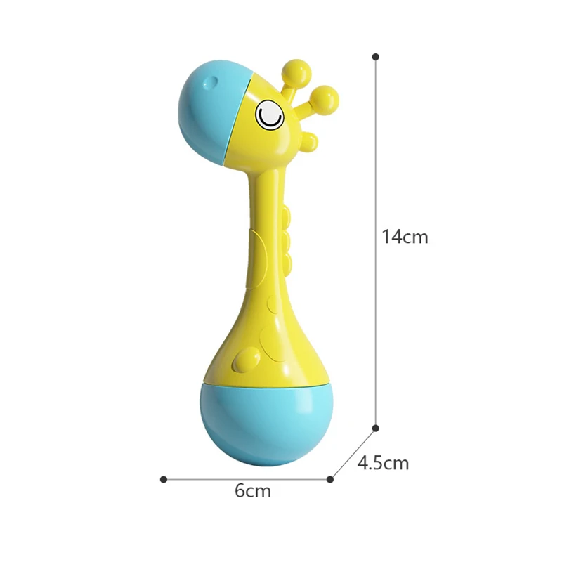 1 PC 6x14 ซม.ยีราฟเด็ก Rattle Shake เสียงเด็ก Rattle เปลี่ยนทารกแรกเกิดของเล่นดนตรี Rattle ทรายค้อนของเล่นเด็ก