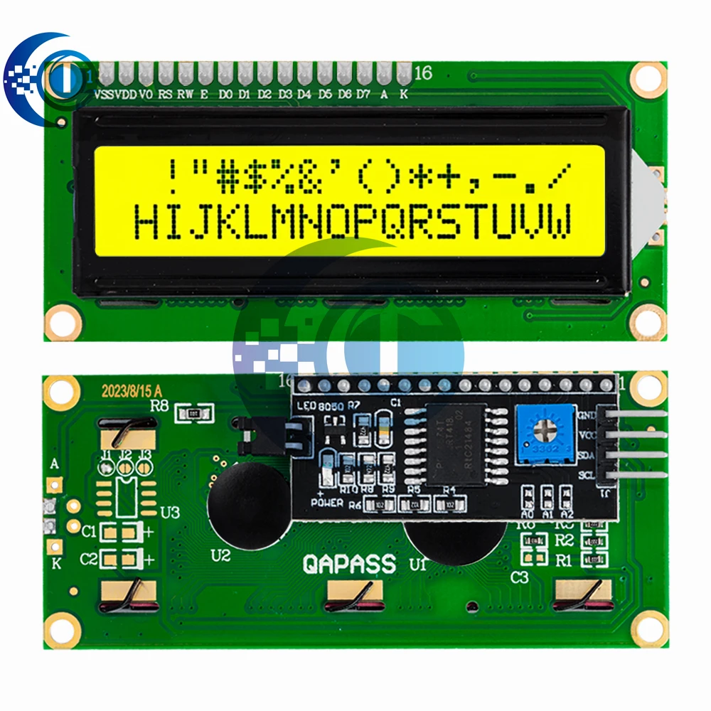 LCD1602+I2C LCD 1602 module Blue/Green screen PCF8574 IIC/I2C LCD1602 Adapter plate