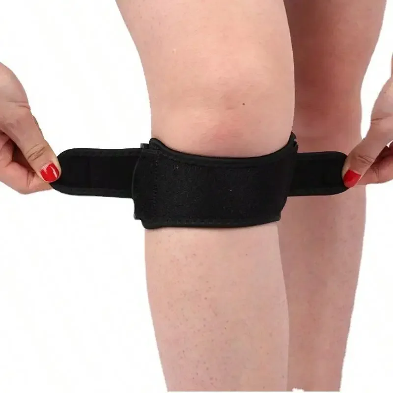 1 pezzo ginocchio tendine rotuleo supporto per ginocchio strape tutore regolabile assorbimento degli urti compressione ginocchiera per basket