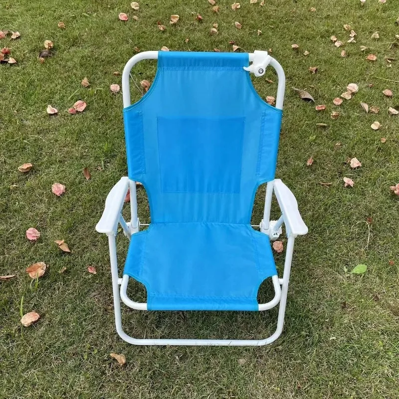 Venda quente crianças cadeira de praia com guarda-chuva metal tecido aço inoxidável conjunto mesa moderna e cadeiras de praia para crianças 	   c