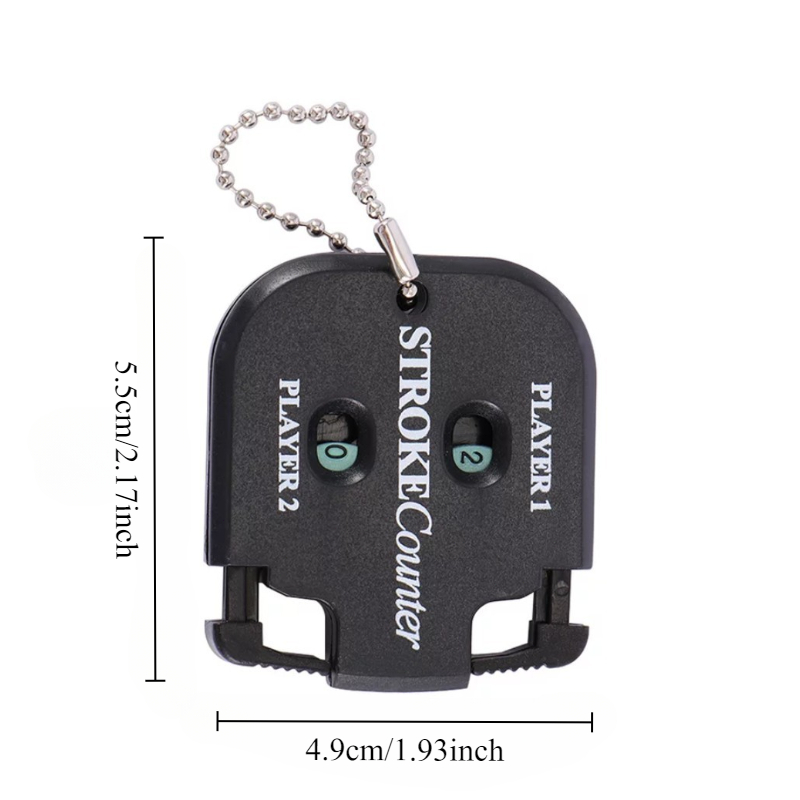 Golf Ball Strike Count Mini Portable Putting Score Counter Double Digit Scorer with Keychain Golf Accessories Golf Training Aid