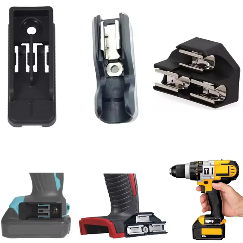 Gancho portapuntas con tornillos para taladros inalámbricos Makita/Dewalt/Milwaukee, soporte doble para accesorios de herramientas eléctricas