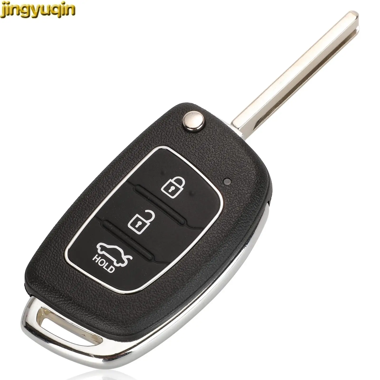 Jingyuqin 3/4B Flip Remote Chave Shell Para Hyundai HB20 Santa Fe I20/30/45 IX35/45 Mistra Accent I40 Solaris Elantra Verna Anahtar
