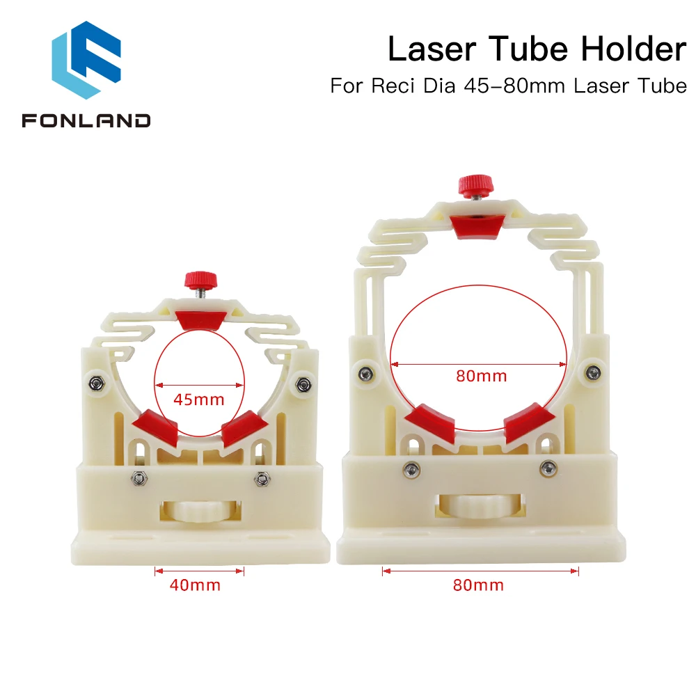 FONLAND CO2 Laser Ống Giá Đỡ Hỗ Trợ Gắn Linh Hoạt Nhựa 50-80Mm Cho 50-180W Chữ Khắc Laser máy Cắt