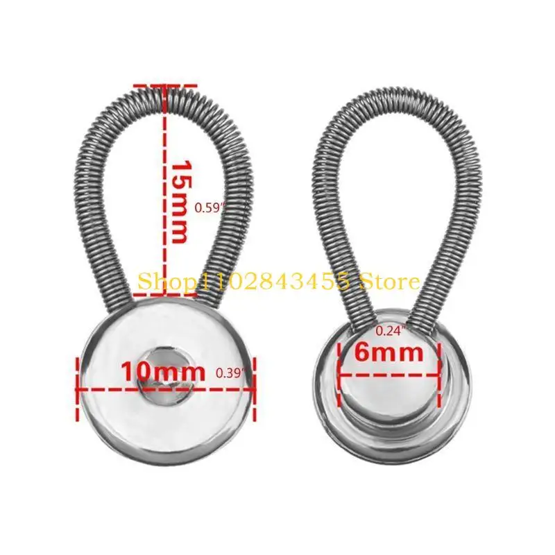 49MC 12 peças extensores colarinho camisa ajustáveis ​​com elasticidade e botão extensão