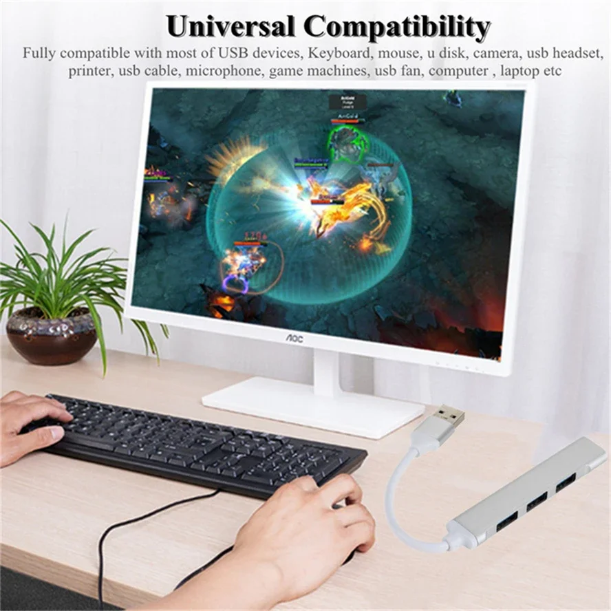 USB C HUB 3.0 Type C 4 Port Multi USB Splitter Adapter OTG For Xiaomi Lenovo Macbook Pro 13 15 Air Pro PC Computer Accessories