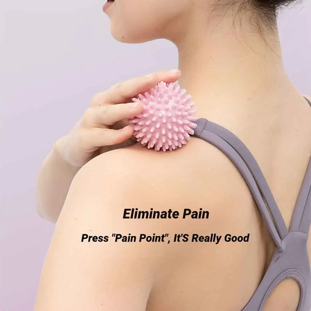 Massaggiatore con sfera per massaggio a più colori, punto di attivazione dei tessuti profondi appuntito, recupero muscolare, sollievo dal dolore, palla durevole per fascia riccio