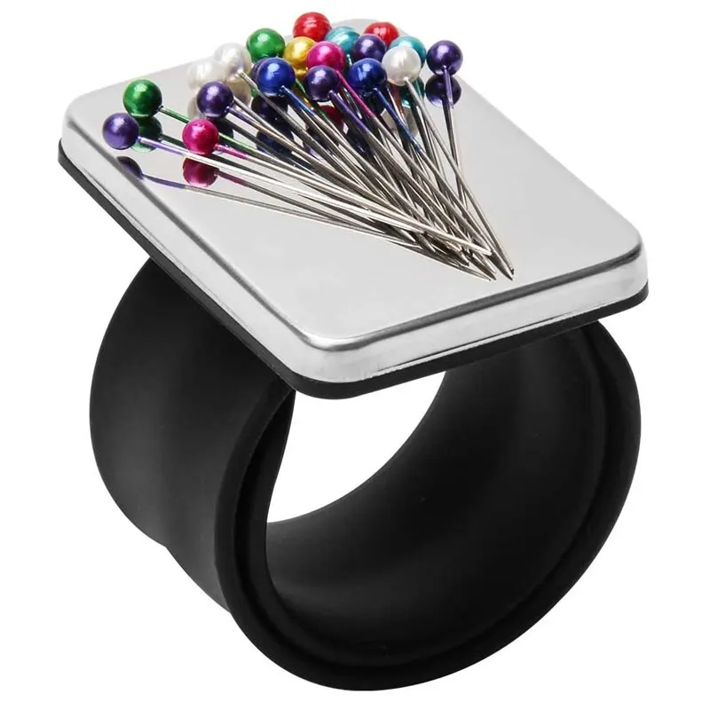 Magnetic WRIST Sewing Pincushion Magnetic Pin Cushion สําหรับเย็บ Magnetic Pin Holder สําหรับเย็บแม่เหล็กซิลิโคนข้อมือ