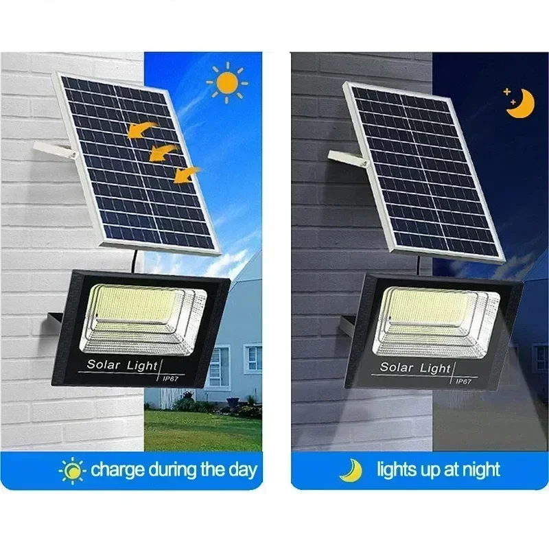 Luces de inundación solares de 30W para exteriores IP67 impermeables con Sensor de movimiento reflector de Control remoto para Patio garaje patio trasero