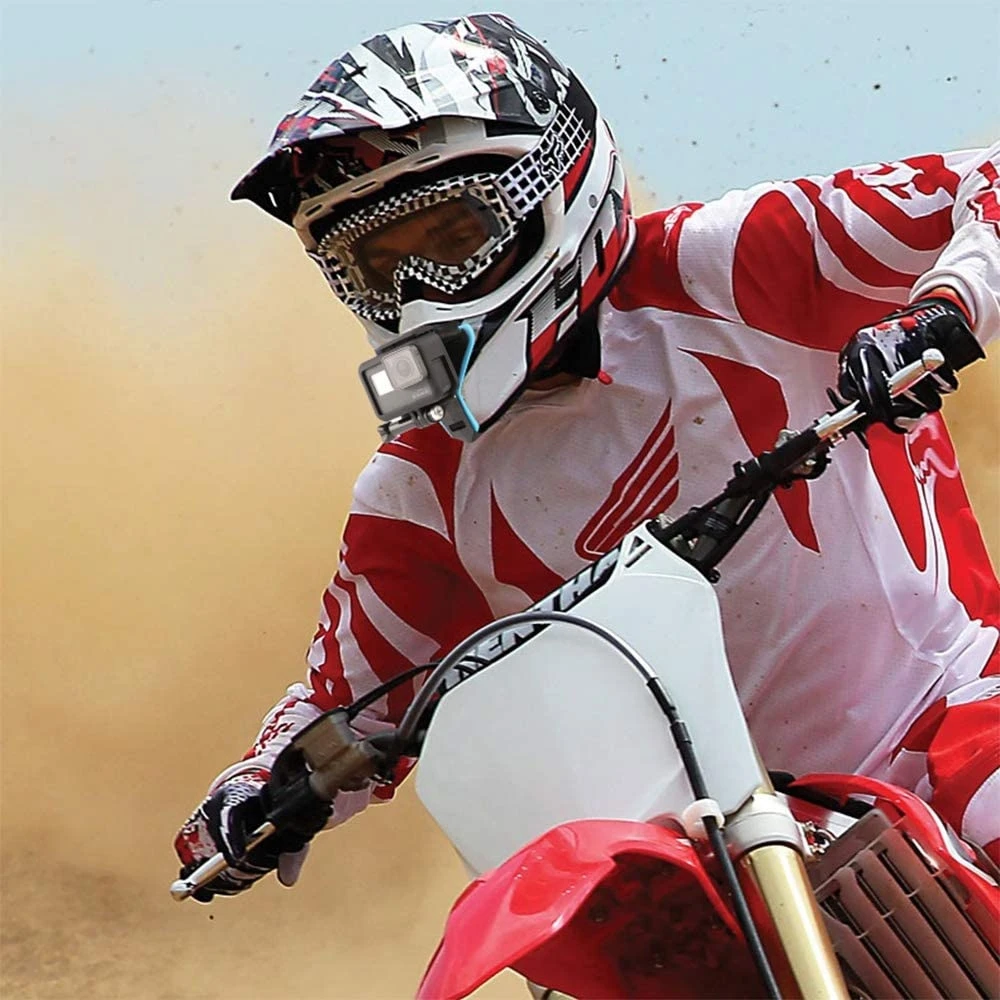ขายึดคางหมวกกันน็อครถจักรยานยนต์ ขายึดหมวกกันน็อครถจักรยานยนต์ GoPro Action และอุปกรณ์เสริมกล้องกีฬา