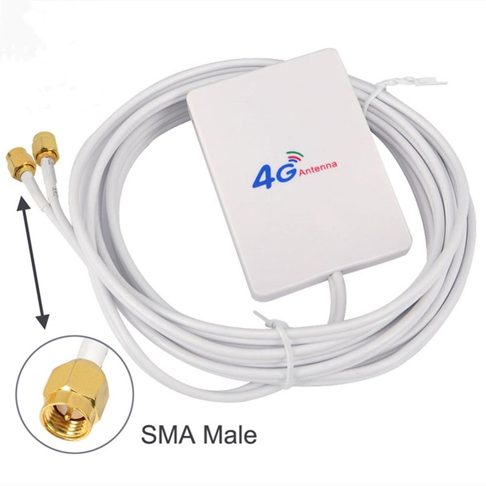28dbi 3g 4g lte antena externa lte roteador modem antena com conector sma macho cabo de 2m