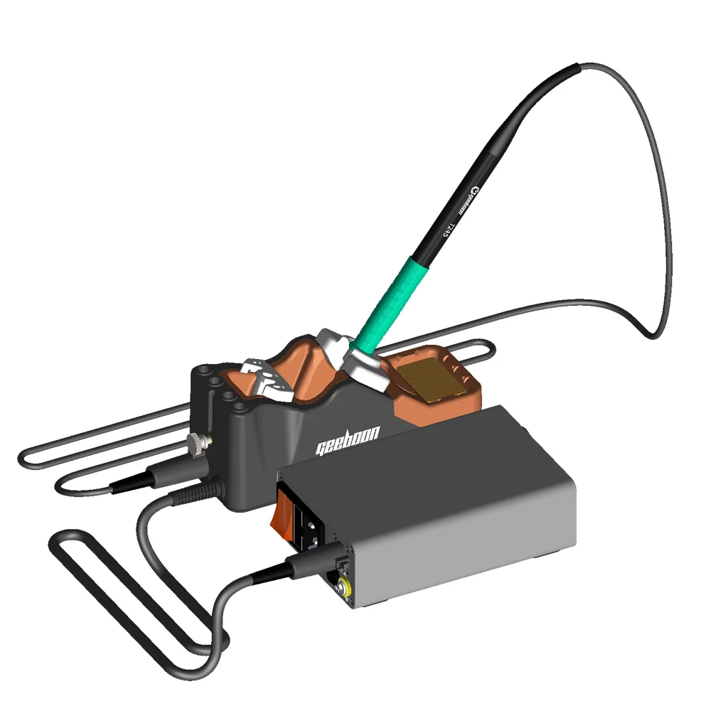 GEEBOON 220W TC22 soldering station compatible with 115/210/245/T12 soldering tip color curve display soldering rework station