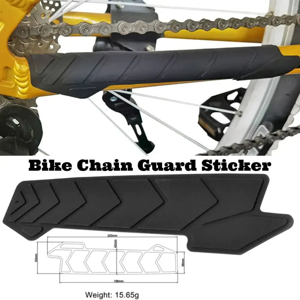 Pegatina de silicona para cadena de bicicleta, Protector de cuadro de bicicleta, pegatina protectora de cadena, Protector de marco resistente a los arañazos, accesorios para MTB