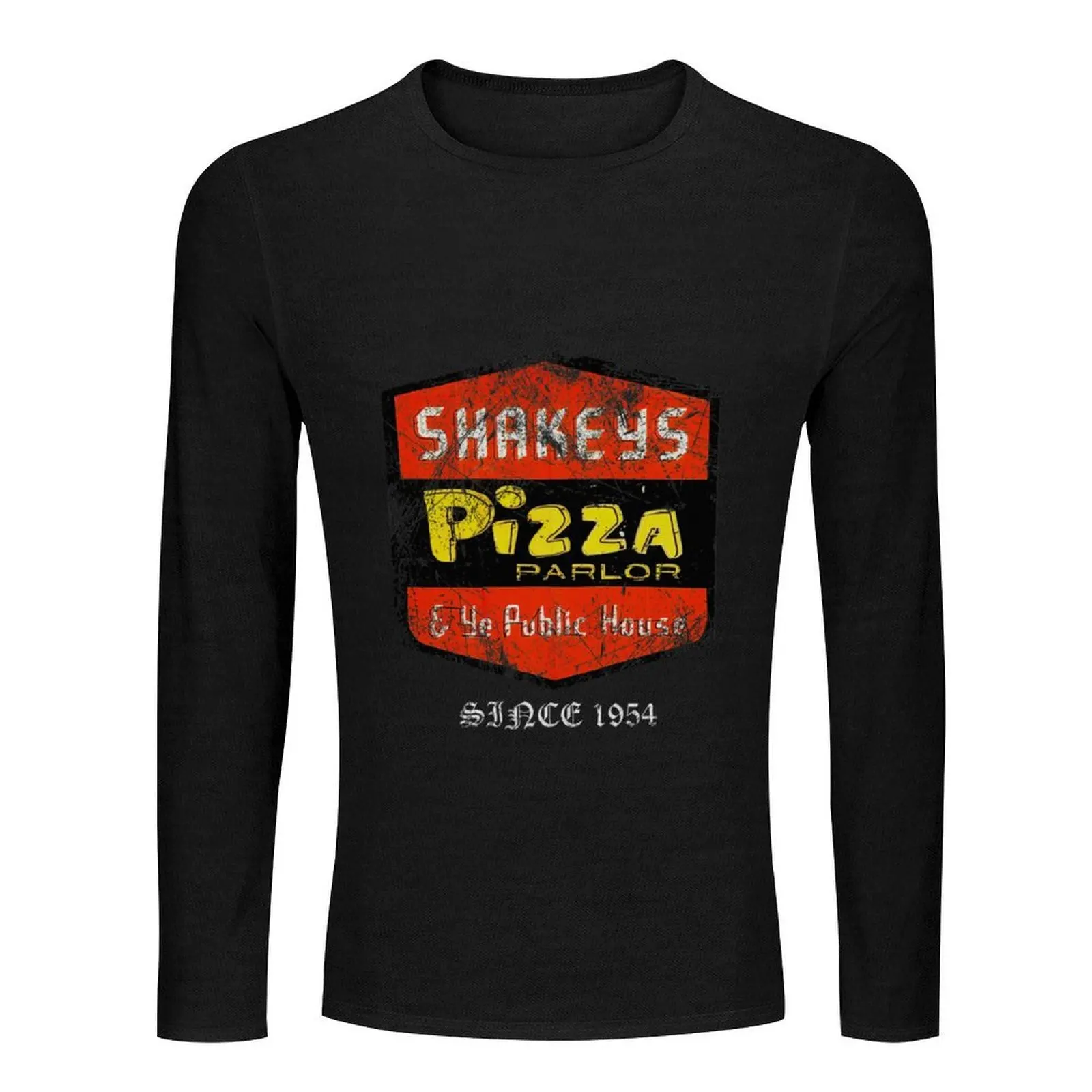 Kaos Vintage Shakeys ukuran besar, atasan sweatshirt, kaos custom, desain kaos vintage Anda sendiri, pakaian pria