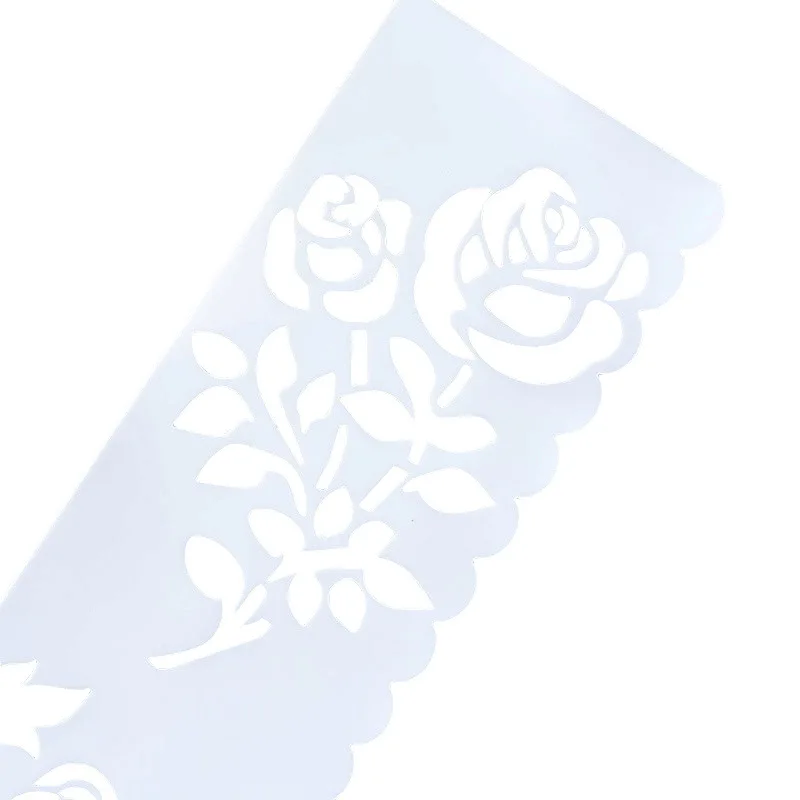 8 개/몫 귀여운 플라스틱 눈금자 스텐실 꽃 편지 그림 만화 동물 팬더 눈금자 학교 어린이 선물 도매