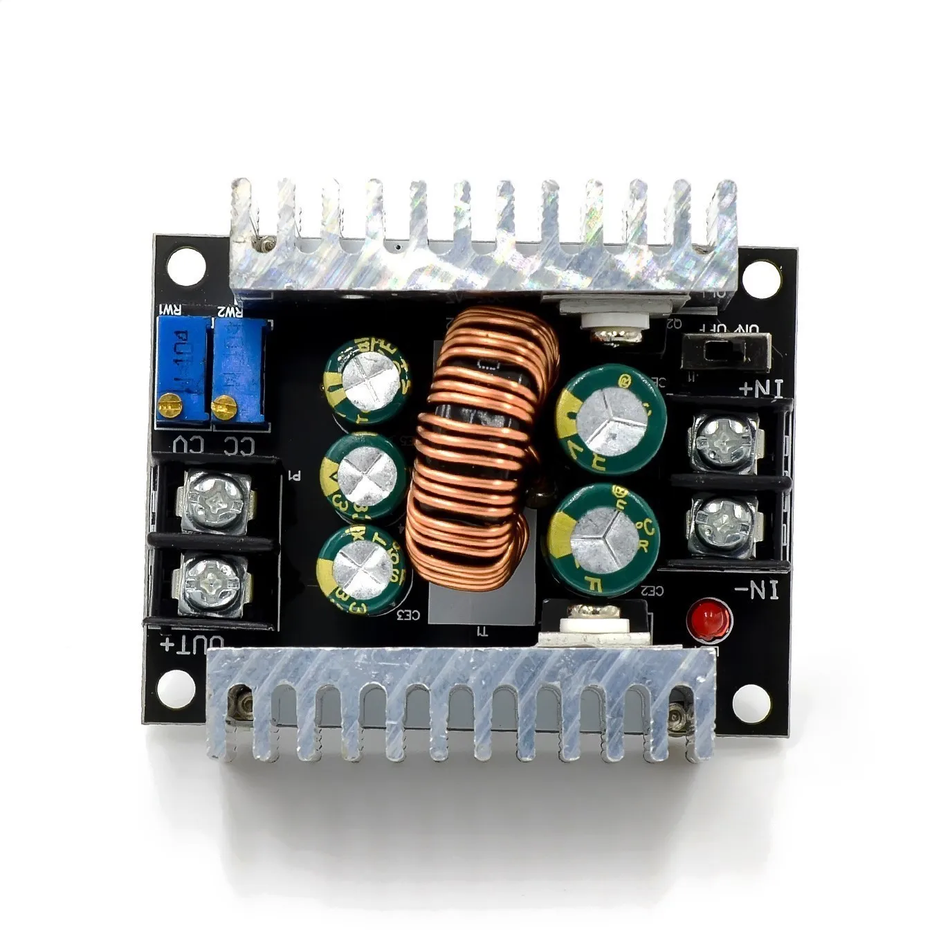 Módulo reductor de convertidor Buck de DC-DC de 300W, 20A, controlador LED de corriente constante, módulo de voltaje reductor de potencia, condensador electrolítico