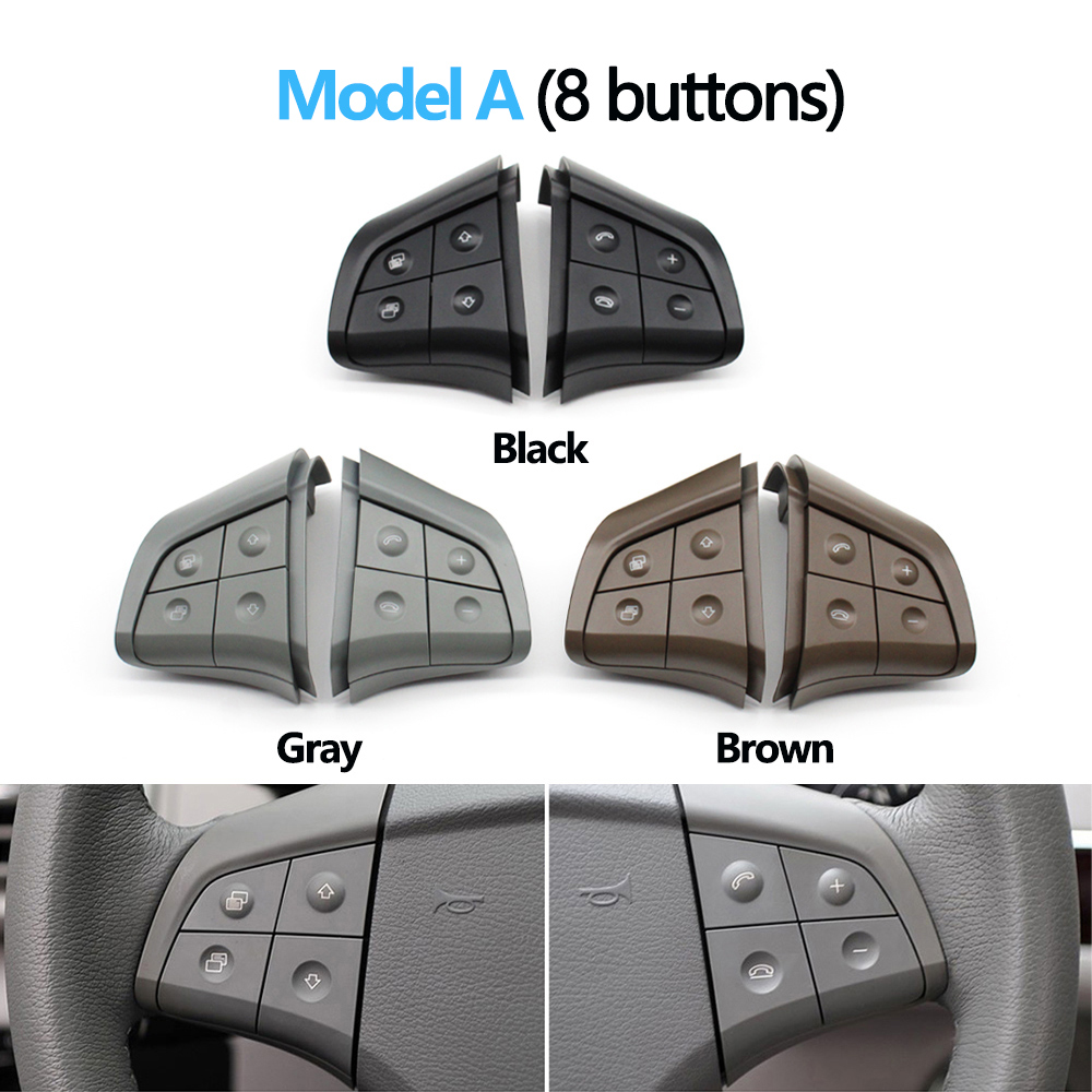 車の多機能ステアリングホイールボタンキット電話コントロールキーメルセデスベンツ W164 W245 W251 ML GL300/350/400/450 2006-2009