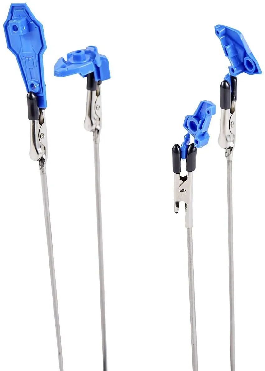 JOYSTAR-barras de Clip de cocodrilo de alta calidad, 10 piezas, con soporte de Base para aerógrafo, modelo de Hobby, piezas, modelos de montaje