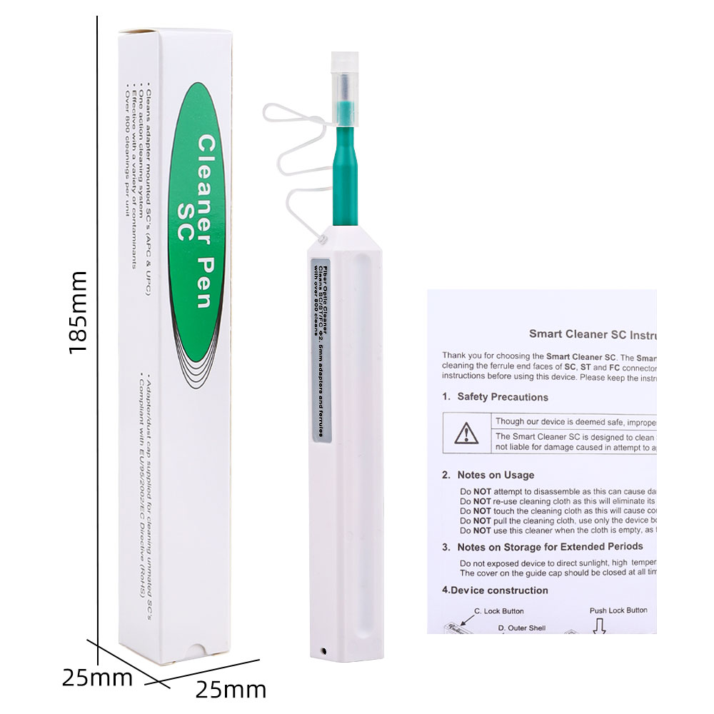SAIVXIAN SC/FC/ST 2.5mm 광섬유 청소 펜 LC/MU 1.25mm 광섬유 클리너 도구 광섬유 커넥터 클리너