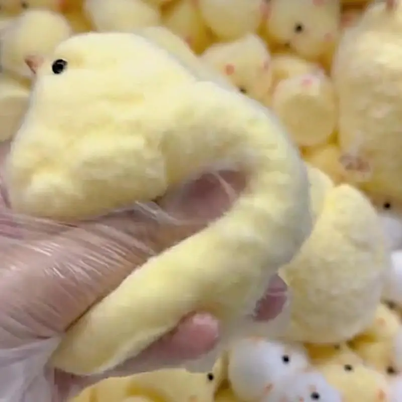 Handmade Silicone Squishy Chick Toy, Frango Grande Amarelo, Cute Hen Chicks, Espremer mesa, Cute Squeezing Gift