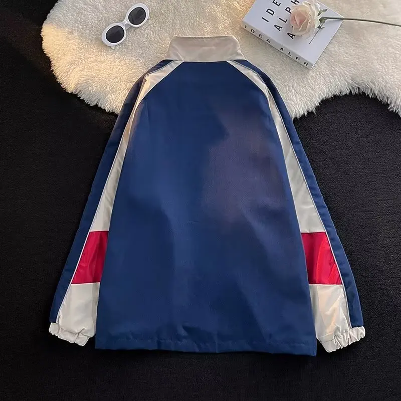 Koreanische Patchwork Jacke Varsity Jacken Harajuku Streetwear Farbe Block Windjacke Männer Frauen Mantel