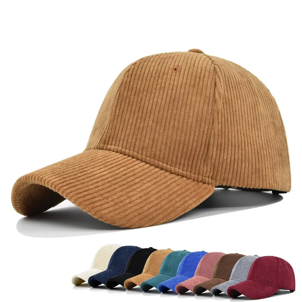 Sombrero de pana versión coreana Ins, versión coreana gorra de béisbol, versátil, Cara de espectáculo, aleros curvos pequeños, gorra de marca de moda callejera para hombre