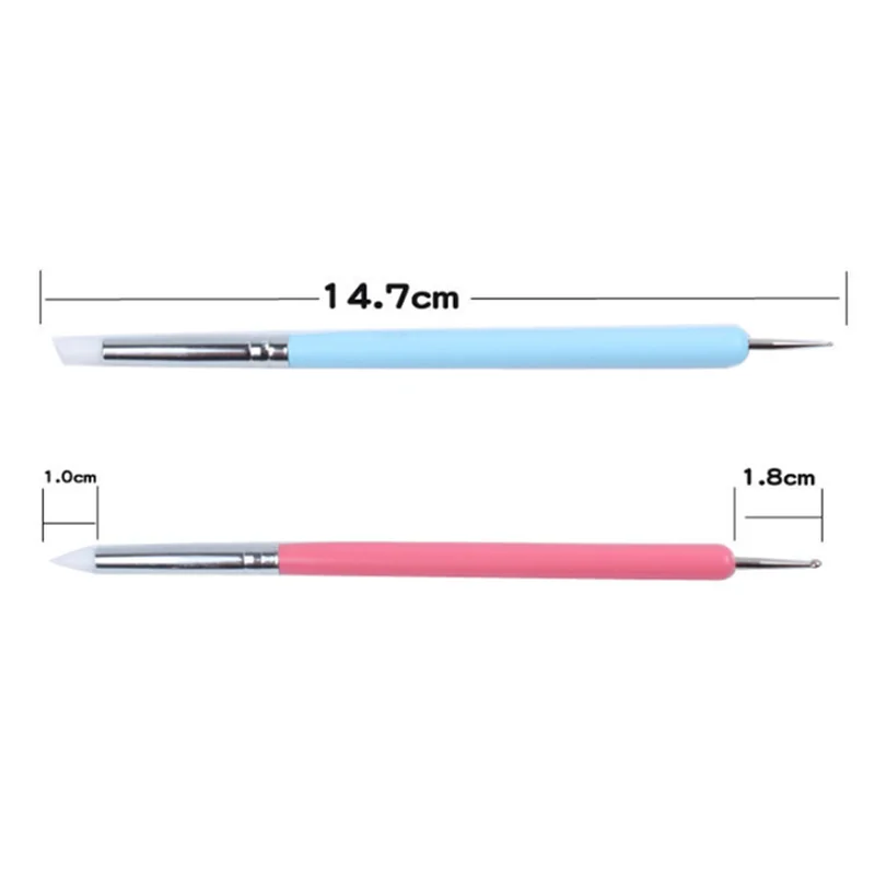 Mới 6 Màu 5 Cái/bộ Inox 2 Đầu Điêu Khắc Polymer Và Mềm Mại Đồ Gốm Đất Sét Dụng Cụ Silicone Để Tạo Hình Nghệ Thuật Shaper dụng Cụ