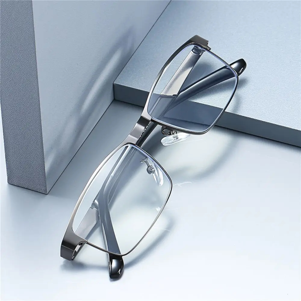 Lunettes De Lecture D'affaires En Acier Inoxydable Pour Hommes, Lunettes Optiques Presbyte Pour Lecteur, + 1.0, 2.0, 3.0, 4.0