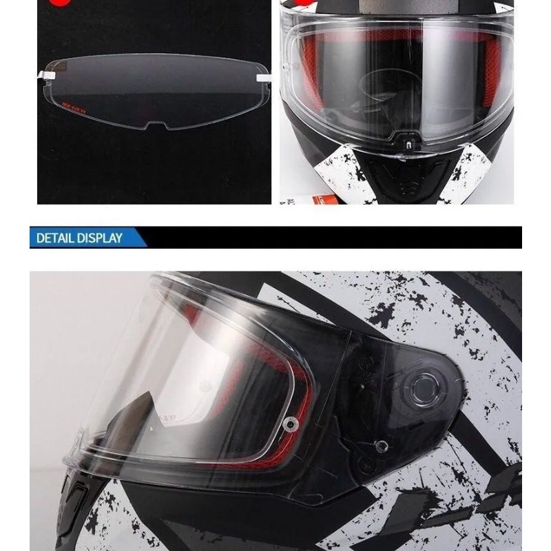 Visera de casco Original LS2 MX436, parche antiniebla transparente Pinlock, adecuado para lente de casco LS2 PIONEER EVO, película antiniebla