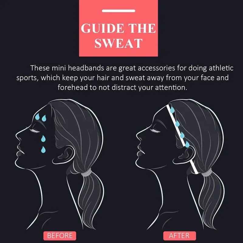 4 ชิ้น Solid Thicken ลื่นกีฬากลางแจ้ง Headbands ผม Headbands สําหรับชายออกกําลังกายผม Sweatbands สําหรับผู้หญิง