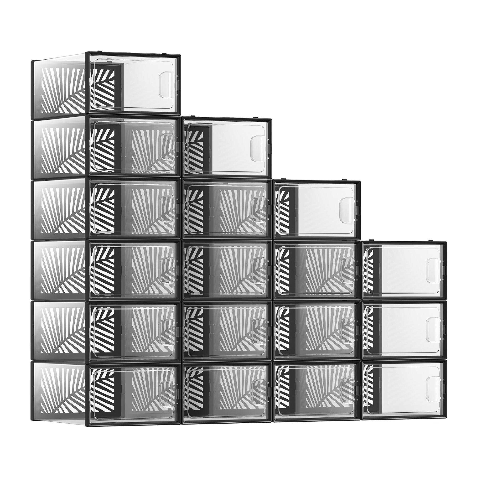 SONGMICS Schuhregal Schuhbox, 18er Set Aufbewahrungsbox für Schuhe